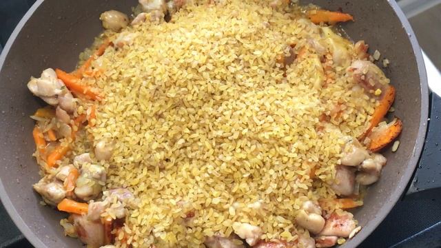 БУЛГУР с курицей и овощами! Легко, Вкусно и Полезно! смотреть онлайн