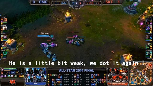 [ AllStar'14 ] ALL THE '' this is sparta '' AHO ! Final SKT T1 vs OMG смотреть онлайн