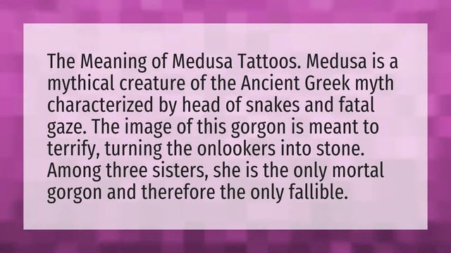 What does a Medusa tattoo mean? смотреть онлайн