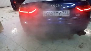 Audi A5 2,0T Acrapovic раздвоение выхлопа от нашей мастерской
