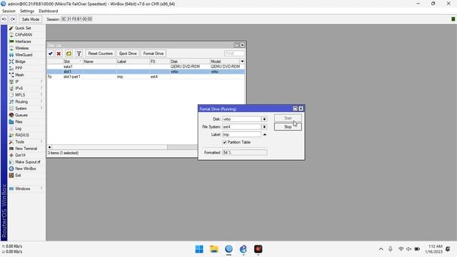 MikroTik Speedtest - Formatting Disk for Container смотреть онлайн