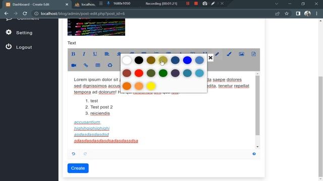 How to Create a Blog PHP & MySQL database #5 | Edit Post and CRUD Post Category смотреть онлайн