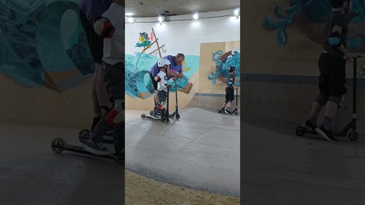 Micro MX Trixx трюковой самокат для начинающих райдеров. Тренировка в скейт парке BunnyHop смотреть онлайн