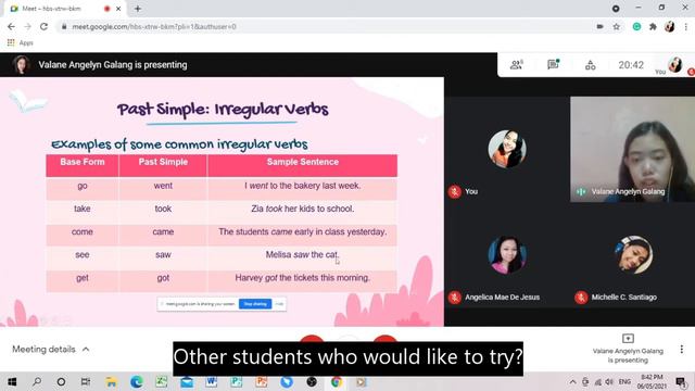 Past Simple: Irregular Verbs | Galang, Valane Angelyn B. | BSED-2E смотреть онлайн