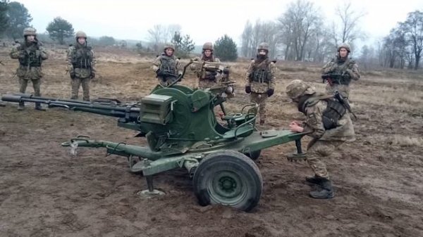 перевод ЗУ- 23-2 с боевой в походное положение