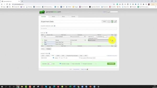 GenerateData.com Tutorial How To Create Data Using GenerateData.Com Data Generator Tutorial