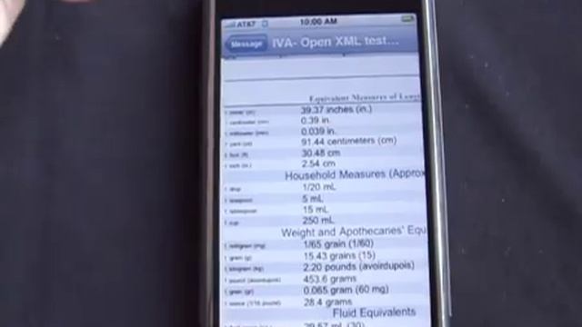 Open XML On An Apple IPhone