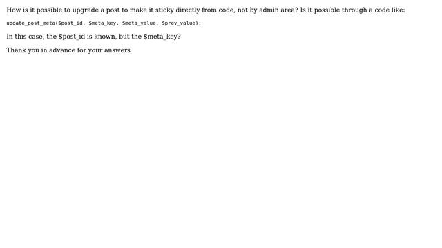 Wordpress: Code to make a post sticky смотреть онлайн