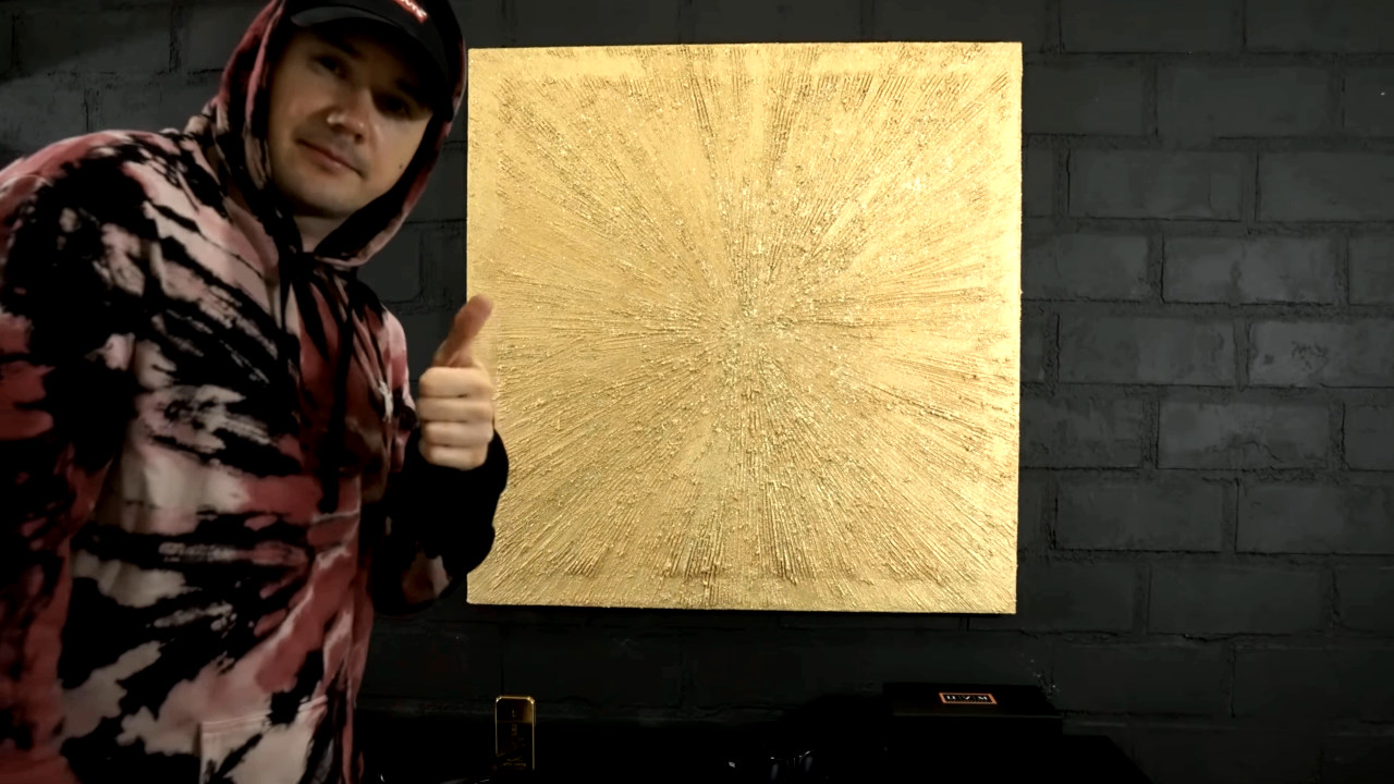 ИНТЕРЬЕРНАЯ КАРТИНА - ЗОЛОТОЕ РУНО. Мастер-класс по созданию своими руками. смотреть онлайн