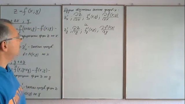 Частные производные 1-го порядка. Определения. (часть 1). Высшая математика. смотреть онлайн