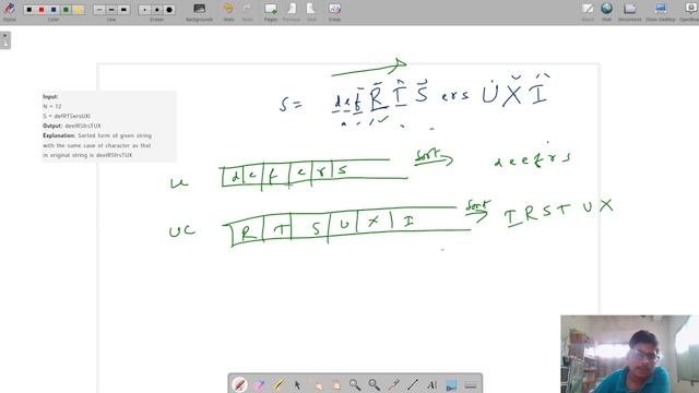 Case-specific Sorting of Strings | java | GFG | Problem Of The Day | 26 january 2023 смотреть онлайн