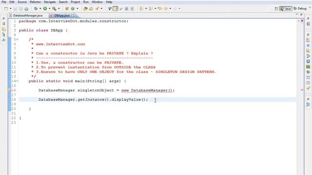 CAN A CONSTRUCTOR JAVA BE PRIVATE DEMO смотреть онлайн
