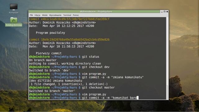 Git od podstaw - 02 - Praca z repozytorium смотреть онлайн