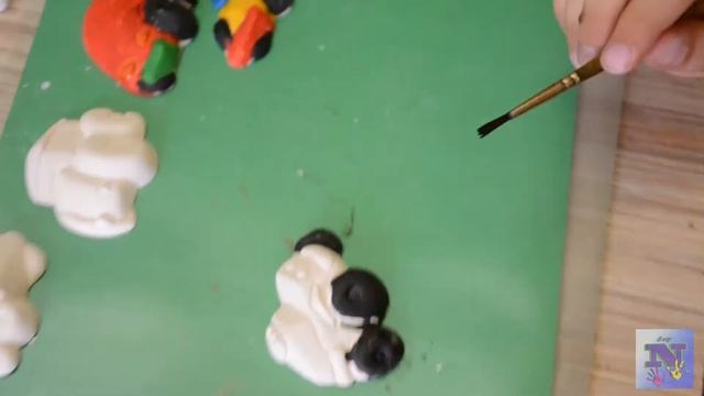 Делаем магниты из гипса "Машинки", LORI - set for creativity "LORI" Magnets смотреть онлайн