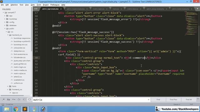 #99 Make E-com in Laravel 5.6 / 5.7 | Work on Admin Panel | View Registered Users | E-commerce Logo смотреть онлайн