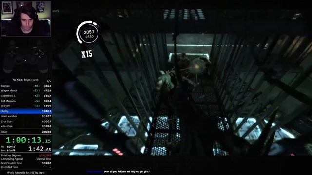 Batman: Arkham Asylum Speedrun (No Major Skips, Hard) in 1:59:43 [obsolete] смотреть онлайн