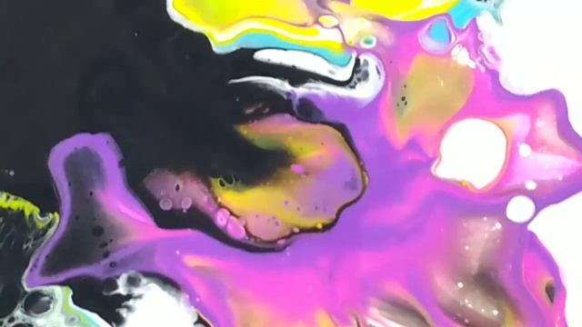 Fluid Art: цветы на керамике. Акриловая заливка с клеем ПВА смотреть онлайн