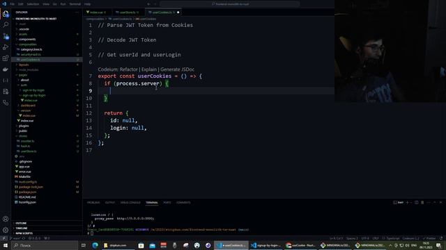 Nuxt JS 3 Frontend - JWT Token, Auth, User смотреть онлайн