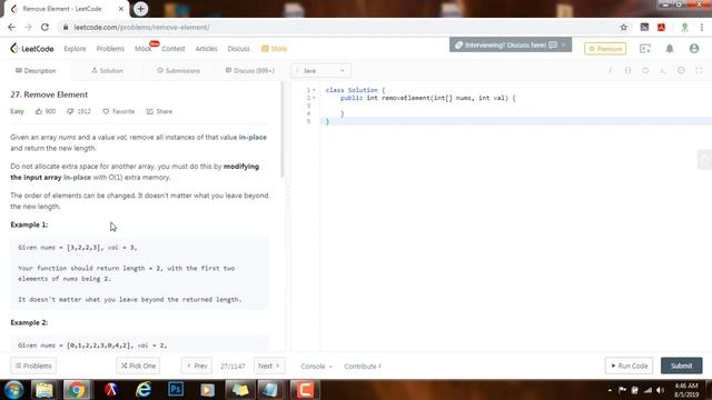 Coding Interview Tutorial 133 - Remove Element [LeetCode] смотреть онлайн
