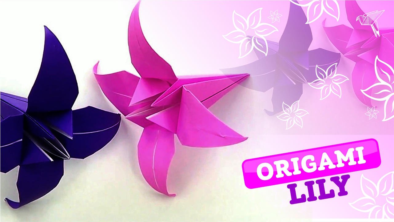 Лилия оригами. Как сделать лилию цветок из бумаги своими руками смотреть онлайн