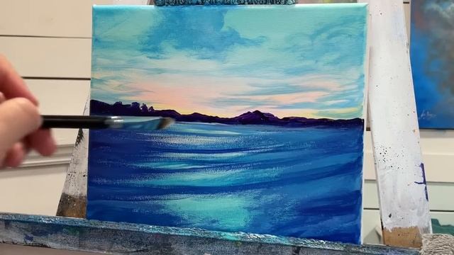 How To Paint “Moody Night” acrylic tutorial смотреть онлайн