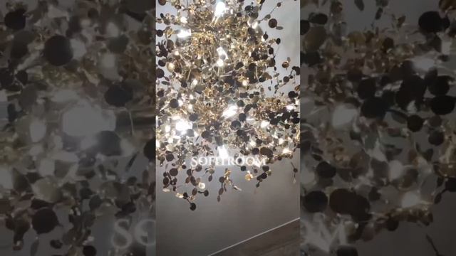 Подвесной светильник Terzani Argent Gold форма шар цвет золото Sofitroom смотреть онлайн