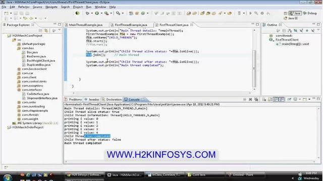 Java Multi Threading | Thread life cycle | Java Online Training | Java Course | H2k Infosys смотреть онлайн