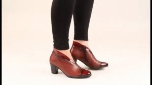 Gabor Enfield Dark Red Patent Ankle Boots