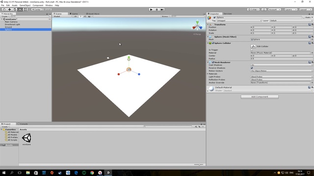 уроки по Unity 5.5 \ урок 1- Создание нового проекта и базовая настройка игры смотреть онлайн
