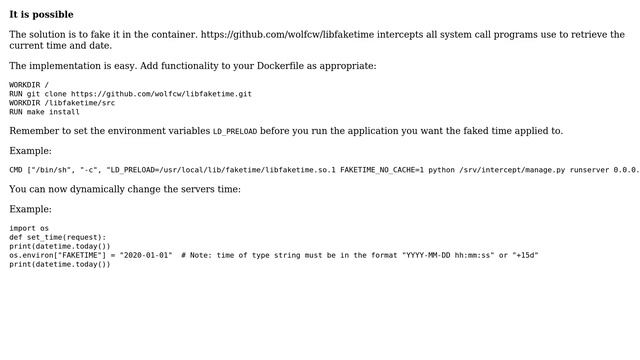 DevOps & SysAdmins: How to set system time dynamically in a Docker container? (4 Solutions!!) смотреть онлайн