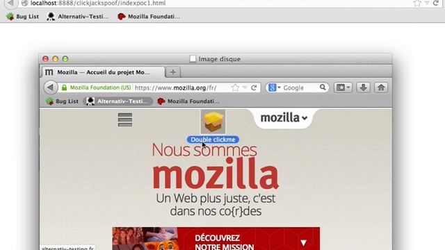Mozilla Firefox Clickjacking 0day and spoofing смотреть онлайн