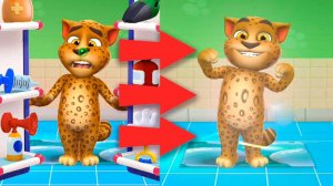 МОЙ ГОВОРЯЩИЙ кот ТОМ 2 ЗАБОЛЕЛ и ПЕРЕВЕРНУЛ ДОМ Ухаживаю за питомцем #Том котики на малышерин тв