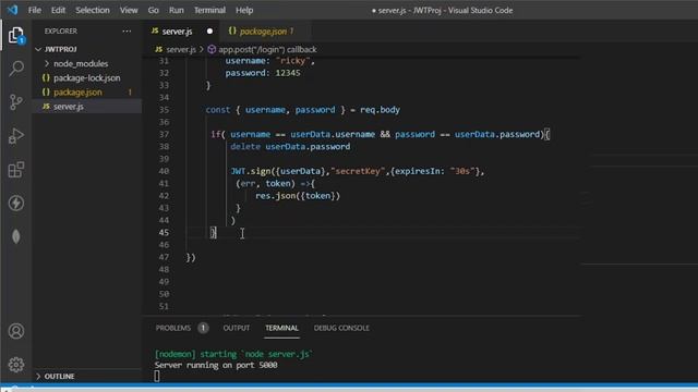 7. Securing webpage using JsonWebToken смотреть онлайн