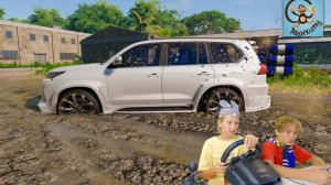 Рома и Диана устроили тест драйв в грязи для машин. Манкиту