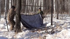 ТЕНТ КОСТРОВОЙ, таежный, своими руками Тент для ночевок у костра