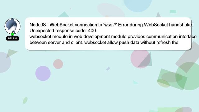 NodeJS : WebSocket connection to 'wss://' Error during WebSocket handshake: Unexpected response cod смотреть онлайн