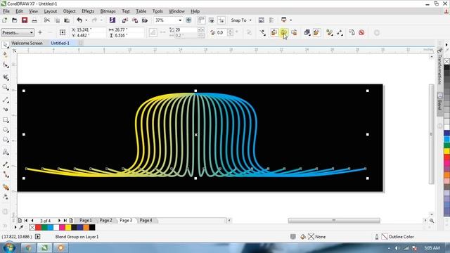 best design with use blend tool in coreldraw x7 смотреть онлайн