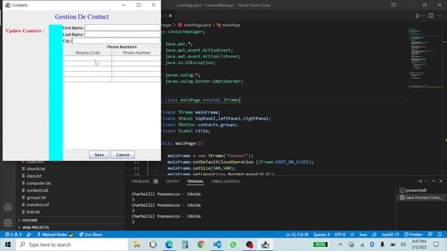Contact Manager - Java Project смотреть онлайн