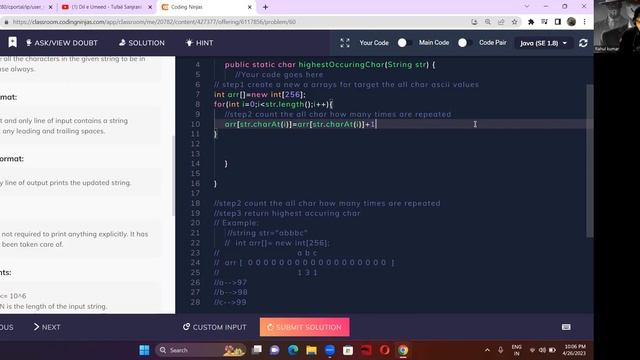Highest Occuring Character #java #codingninja смотреть онлайн