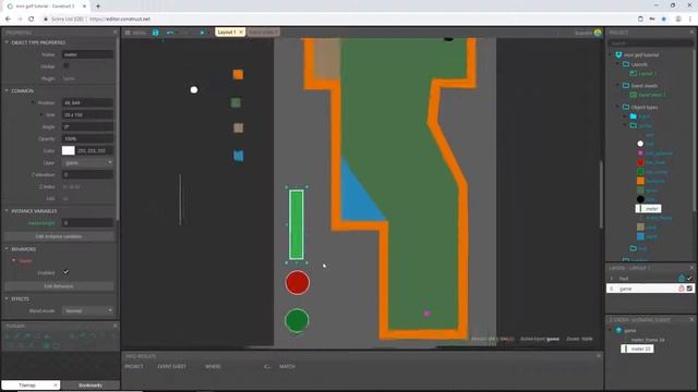 Construct 3 Tutorial #6 - Mini Golf - mobile game - no coding смотреть онлайн