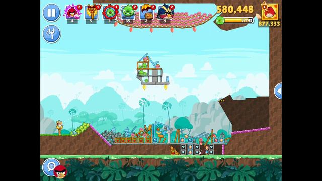 Angry Birds Friends Tournament 1191 Level 3 Three Stars Walkthrough Jingle sling / golden sling смотреть онлайн