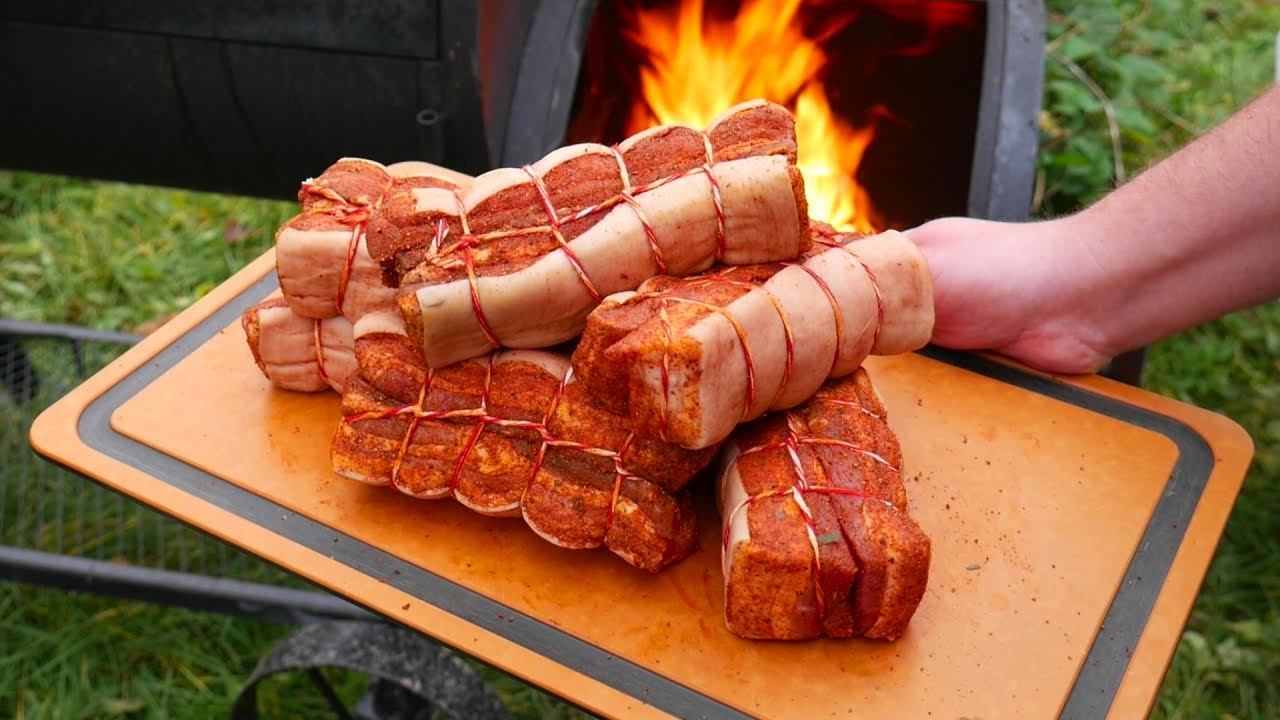 ГРУДИНКА ГОРЯЧЕГО КОПЧЕНИЯ - ЛУЧШИЙ МАРИНАД для копчения Грудинки и САЛА смотреть онлайн