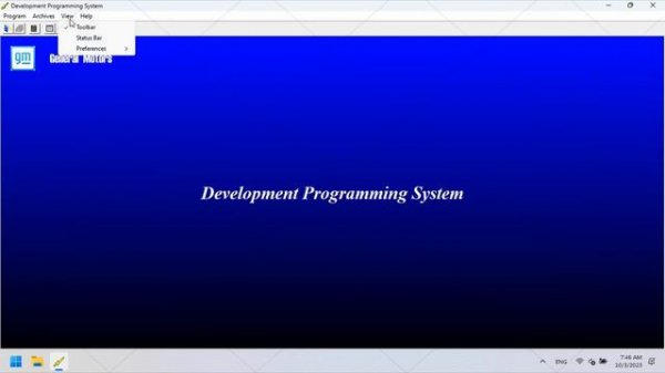 GENERAL MOTORS DEVELOPMENT PROGRAMMING SYSTEM 4.53.0000 | PRESENTATION