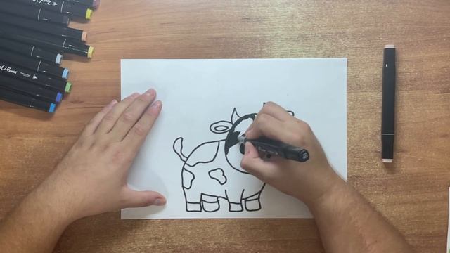 How to draw a cute cow Как нарисовать милую корову смотреть онлайн