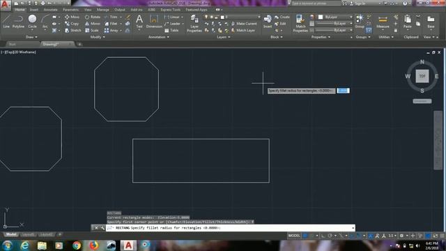 How to Use Rectangle chamfer&fillet command in AUTOCAD 2018:-13 || Autocad 2018 for Beginner смотреть онлайн