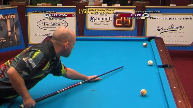 EPIC 14.1: Darren APPLETON Vs Joshua FILLER - 2017 MAKE IT HAPPEN 14.1 INVITATIONAL