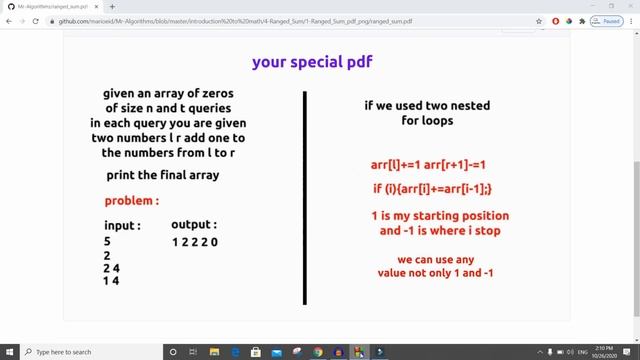Ranged Sum C++ Coding - باللغة العربية смотреть онлайн