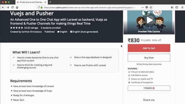 One to One Private Chat App with Vuejs Laravel Pusher Full Course смотреть онлайн