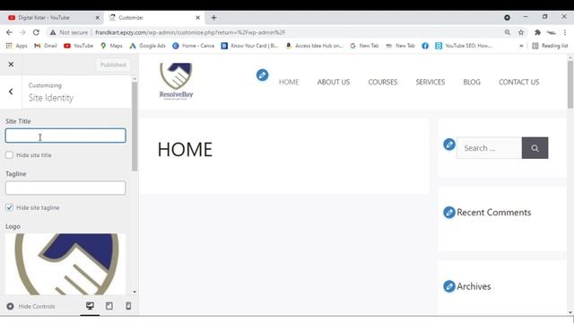 How to set logo in website | how to change logo in WordPress website | Change Website Logo смотреть онлайн