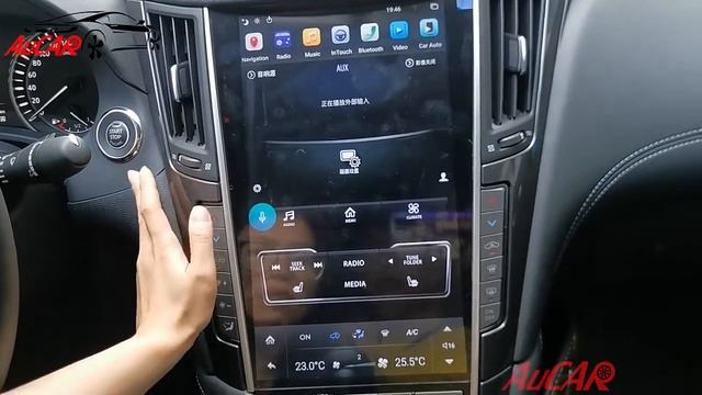 AuCar 13 6 inch Tesla Style Android head unit radio For Infiniti Q50 Q50S Q60 Q60S MARK 5 GPS Navig смотреть онлайн